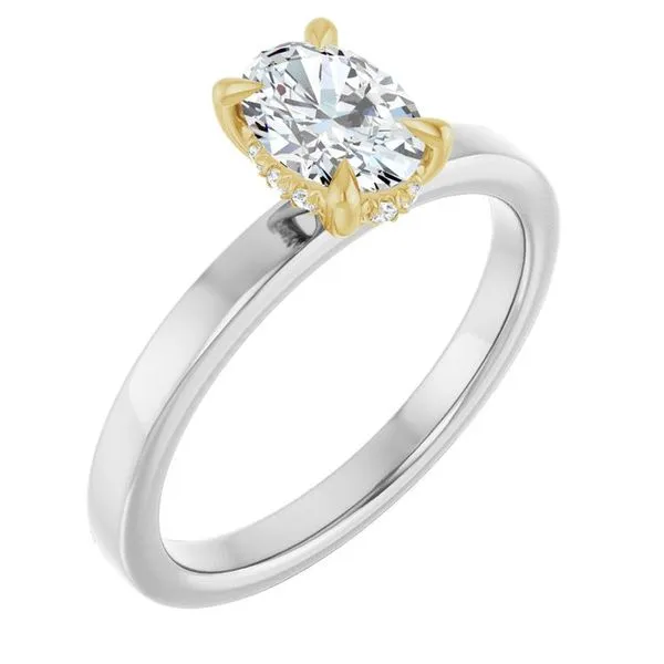 Claw-Prong Hidden Halo-Style Engagement Ring Arezzo Jewelers Elmwood Park, IL