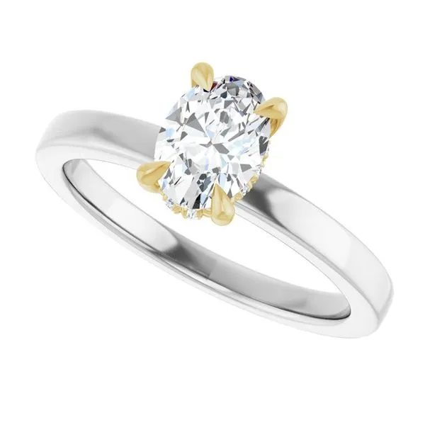 Claw-Prong Hidden Halo-Style Engagement Ring Image 5 Don's Jewelry & Design Washington, IA