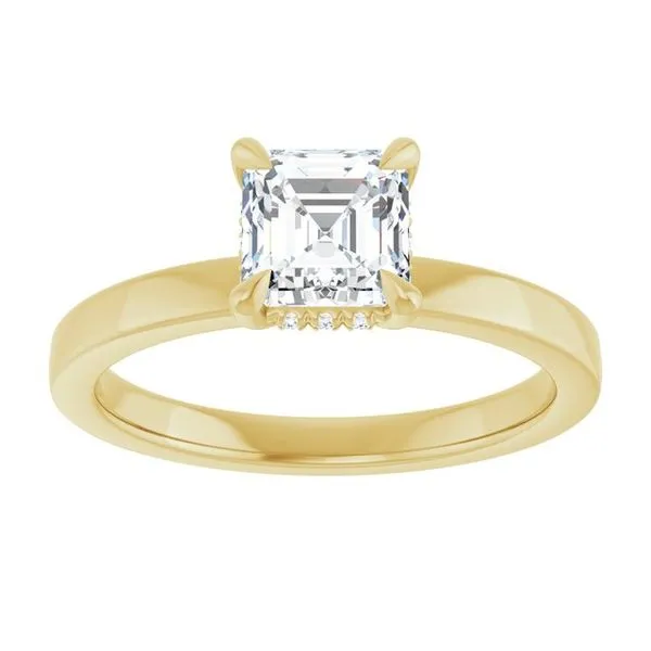 Claw-Prong Hidden Halo-Style Engagement Ring Image 3 Austin's Fine Diamonds & Jewelry Lyndhurst, NJ