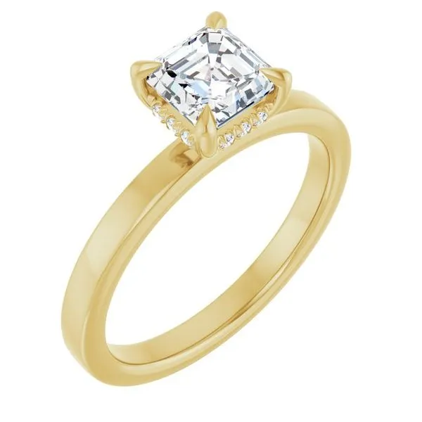 Claw-Prong Hidden Halo-Style Engagement Ring Arezzo Jewelers Elmwood Park, IL