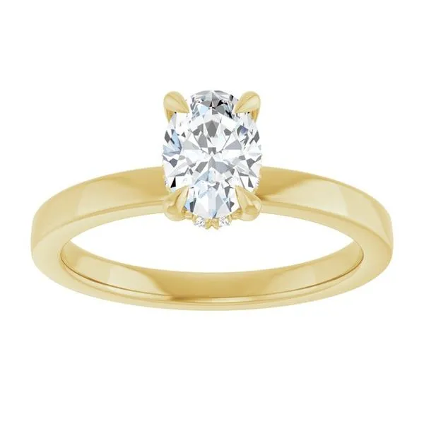 Claw-Prong Hidden Halo-Style Engagement Ring Image 3 J. West Jewelers Round Rock, TX