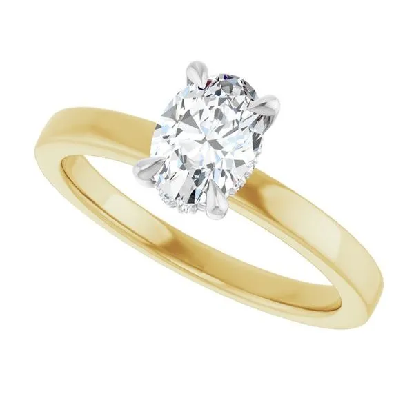 Claw-Prong Hidden Halo-Style Engagement Ring Image 5 Collard Jewelers League City, TX