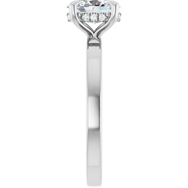 Claw-Prong Hidden Halo-Style Engagement Ring Image 4 Don's Jewelry & Design Washington, IA