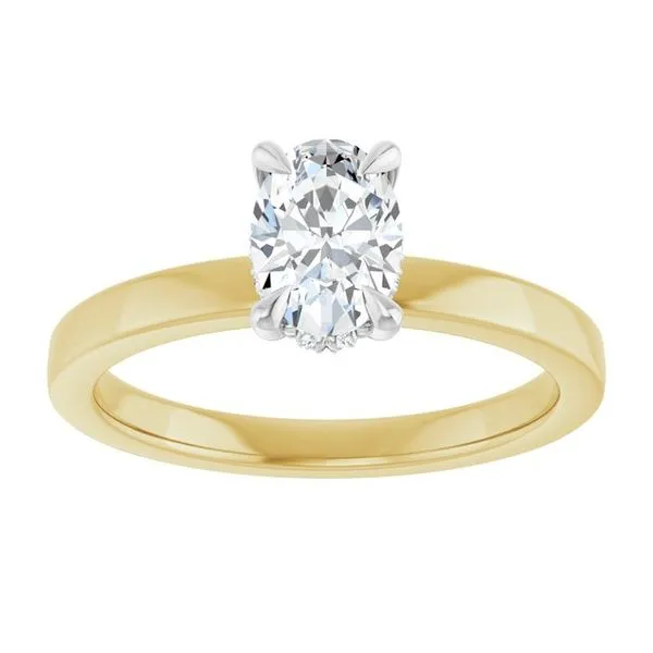 Claw-Prong Hidden Halo-Style Engagement Ring Image 3 Northwood Jewelers Northwood, OH