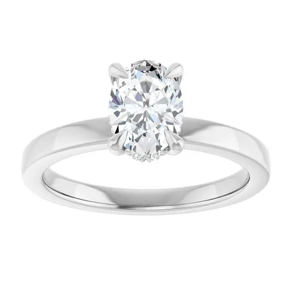 Claw-Prong Hidden Halo-Style Engagement Ring Image 3 Arezzo Jewelers Elmwood Park, IL