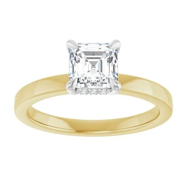 Claw-Prong Hidden Halo-Style Engagement Ring Image 3 Northwood Jewelers Northwood, OH