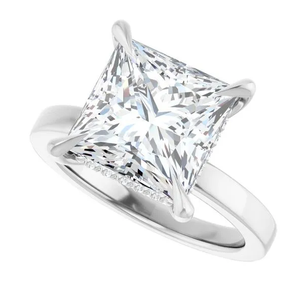 Claw-Prong Hidden Halo-Style Engagement Ring Image 5 Raleigh Diamond Fine Jewelry Raleigh, NC