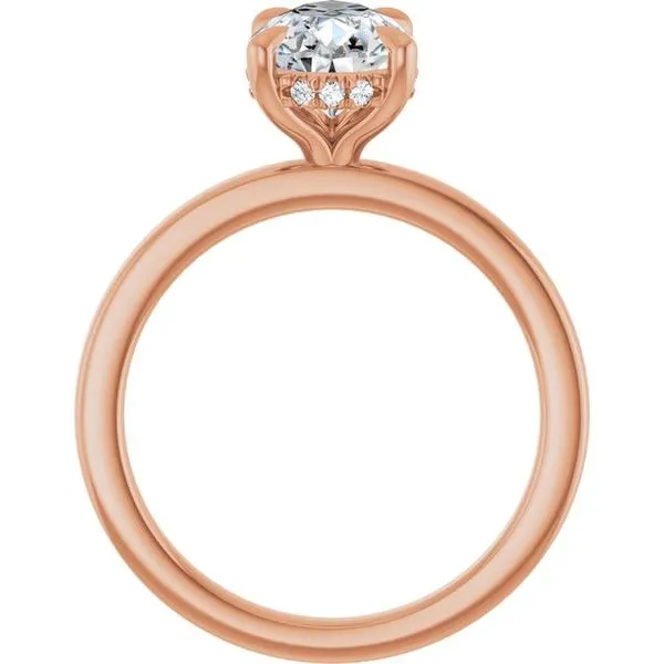 Claw-Prong Hidden Halo-Style Engagement Ring Image 2 Vulcan's Forge LLC KANSAS CITY, MO