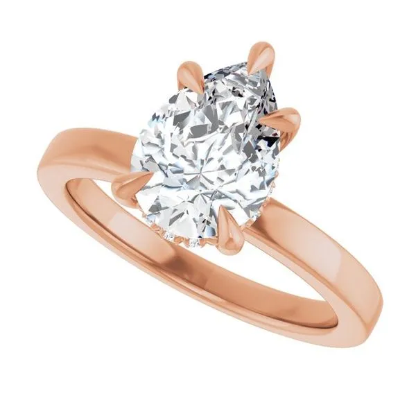 Claw-Prong Hidden Halo-Style Engagement Ring Image 5 J. West Jewelers Round Rock, TX