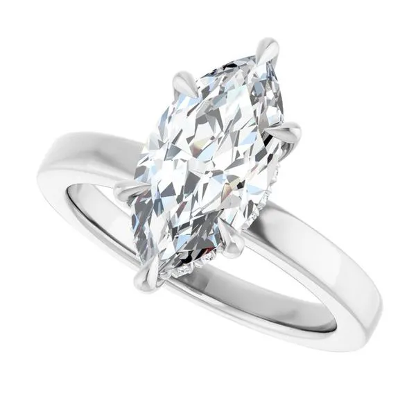 Claw-Prong Hidden Halo-Style Engagement Ring Image 5 Raleigh Diamond Fine Jewelry Raleigh, NC