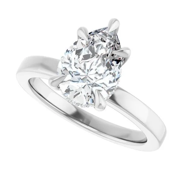 Claw-Prong Hidden Halo-Style Engagement Ring Image 5 Northwood Jewelers Northwood, OH