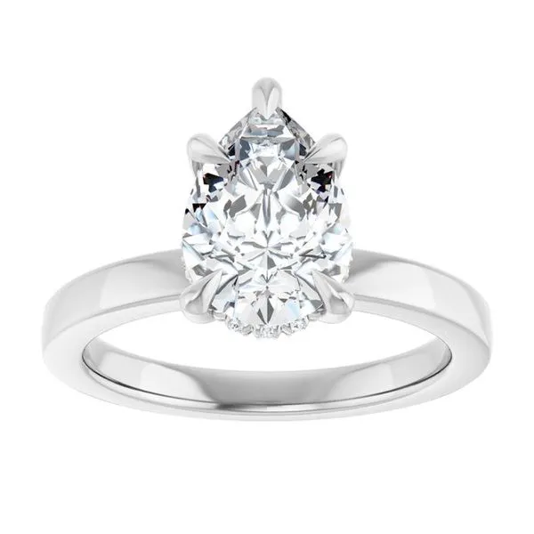 Claw-Prong Hidden Halo-Style Engagement Ring Image 3 Clater Jewelers Louisville, KY