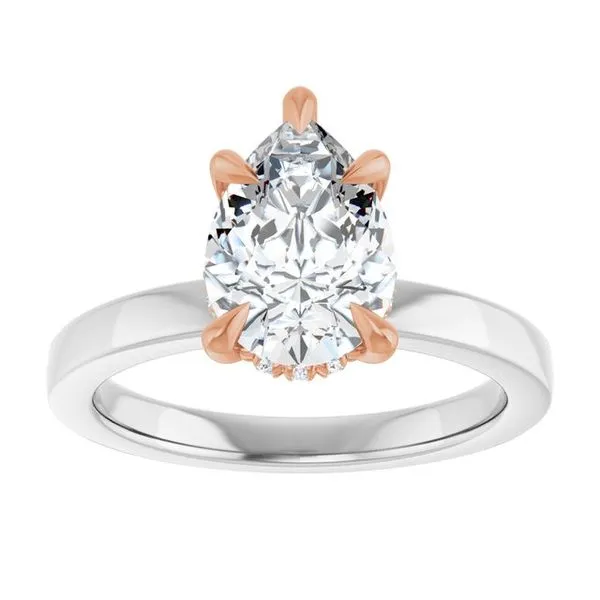 Claw-Prong Hidden Halo-Style Engagement Ring Image 3 J. Thomas Jewelers Rochester Hills, MI