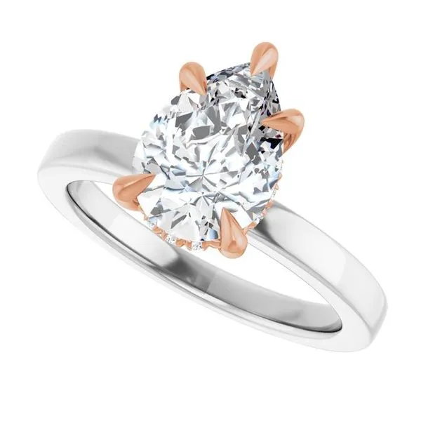 Claw-Prong Hidden Halo-Style Engagement Ring Image 5 Northwood Jewelers Northwood, OH