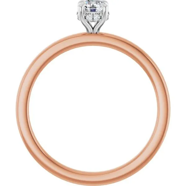 Claw-Prong Hidden Halo-Style Engagement Ring Image 2 Don's Jewelry & Design Washington, IA