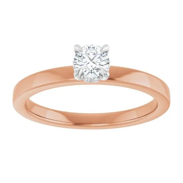 Claw-Prong Hidden Halo-Style Engagement Ring Image 3 Don's Jewelry & Design Washington, IA