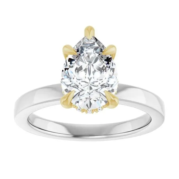 Claw-Prong Hidden Halo-Style Engagement Ring Image 3 Hudson Valley Goldsmith New Paltz, NY