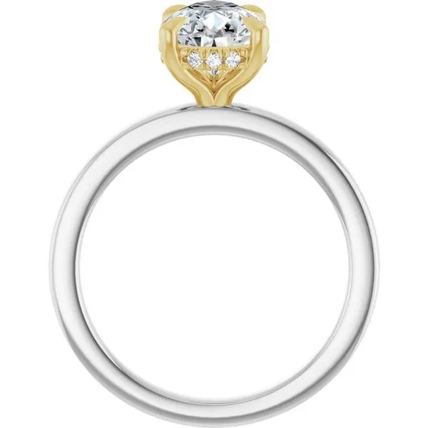 Claw-Prong Hidden Halo-Style Engagement Ring Image 2 Don's Jewelry & Design Washington, IA