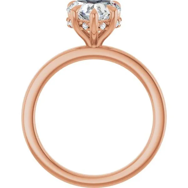 Claw-Prong Hidden Halo-Style Engagement Ring Image 2 Don's Jewelry & Design Washington, IA