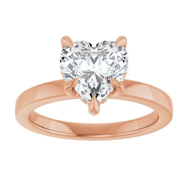 Claw-Prong Hidden Halo-Style Engagement Ring Image 3 Don's Jewelry & Design Washington, IA