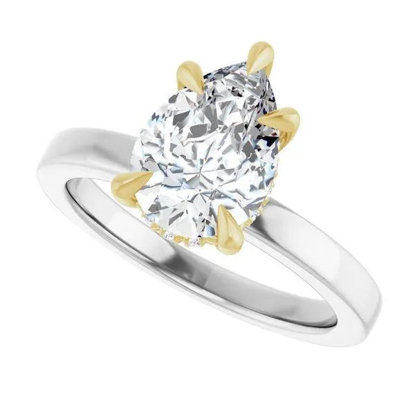 Claw-Prong Hidden Halo-Style Engagement Ring Image 5 Vulcan's Forge LLC KANSAS CITY, MO