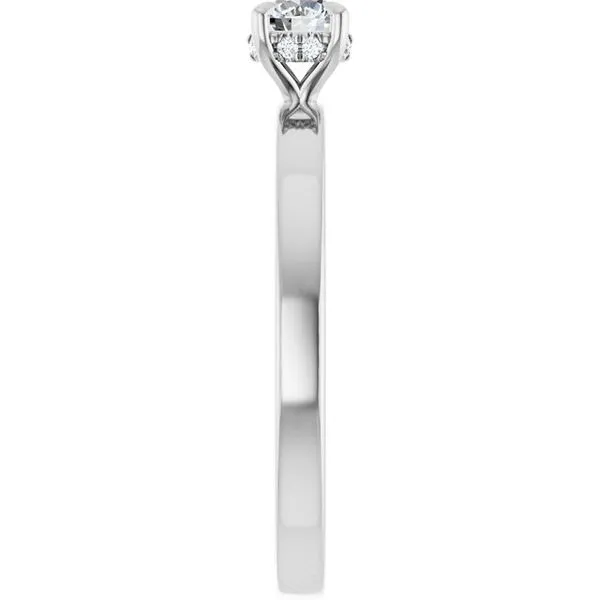 Claw-Prong Hidden Halo-Style Engagement Ring Image 4 Northwood Jewelers Northwood, OH