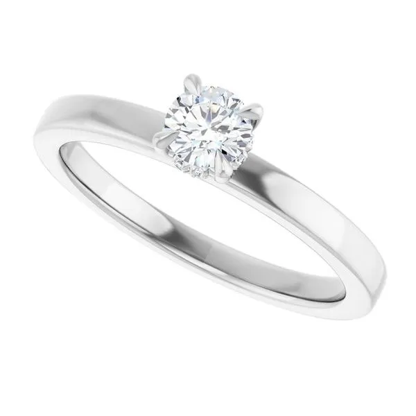 Claw-Prong Hidden Halo-Style Engagement Ring Image 5 Michael Szwed Jewelers Longmeadow, MA