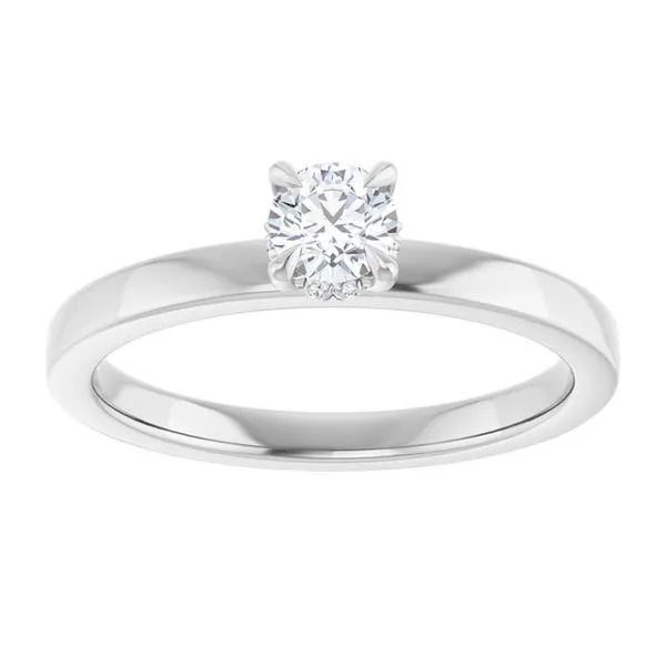 Claw-Prong Hidden Halo-Style Engagement Ring Image 3 Northwood Jewelers Northwood, OH