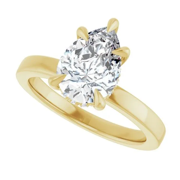 Claw-Prong Hidden Halo-Style Engagement Ring Image 5 The Jewelry Source El Segundo, CA