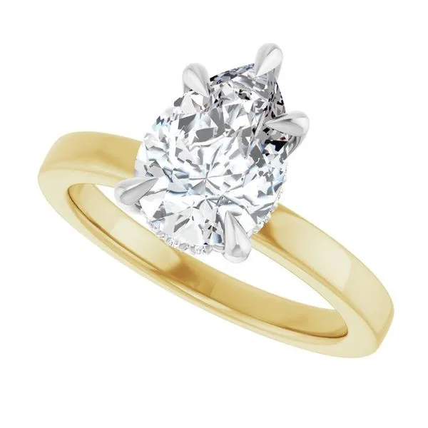 Claw-Prong Hidden Halo-Style Engagement Ring Image 5 Don's Jewelry & Design Washington, IA