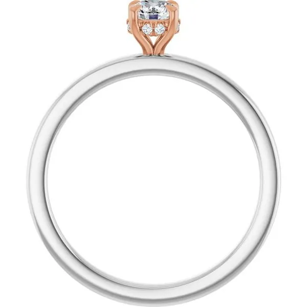 Claw-Prong Hidden Halo-Style Engagement Ring Image 2 Don's Jewelry & Design Washington, IA