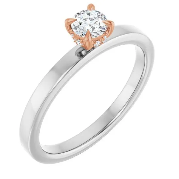 Claw-Prong Hidden Halo-Style Engagement Ring Futer Bros Jewelers York, PA