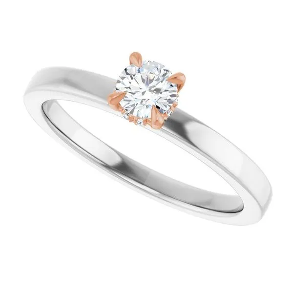 Claw-Prong Hidden Halo-Style Engagement Ring Image 5 Jimmy Smith Jewelers Decatur, AL