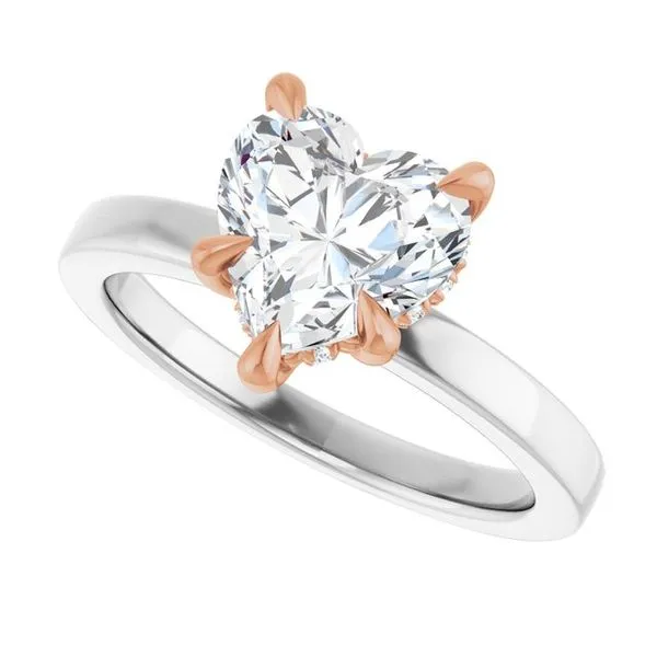 Claw-Prong Hidden Halo-Style Engagement Ring Image 5 Clater Jewelers Louisville, KY