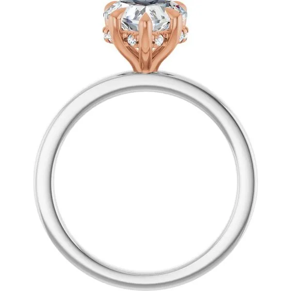 Claw-Prong Hidden Halo-Style Engagement Ring Image 2 Arezzo Jewelers Elmwood Park, IL