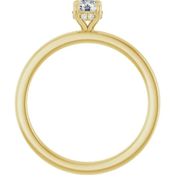 Claw-Prong Hidden Halo-Style Engagement Ring Image 2 Don's Jewelry & Design Washington, IA