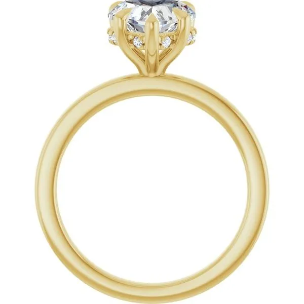 Claw-Prong Hidden Halo-Style Engagement Ring Image 2 Don's Jewelry & Design Washington, IA