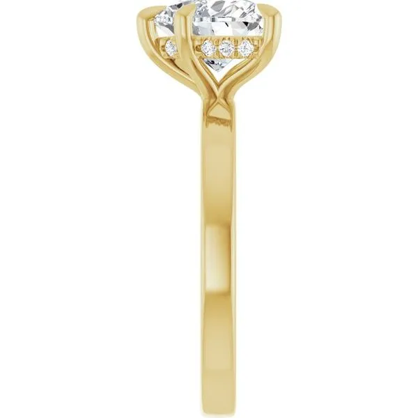 Claw-Prong Hidden Halo-Style Engagement Ring Image 4 Jimmy Smith Jewelers Decatur, AL
