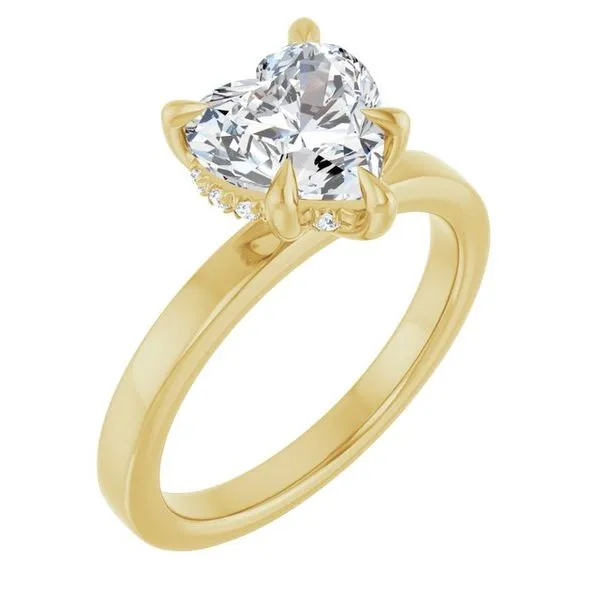 Claw-Prong Hidden Halo-Style Engagement Ring Don's Jewelry & Design Washington, IA