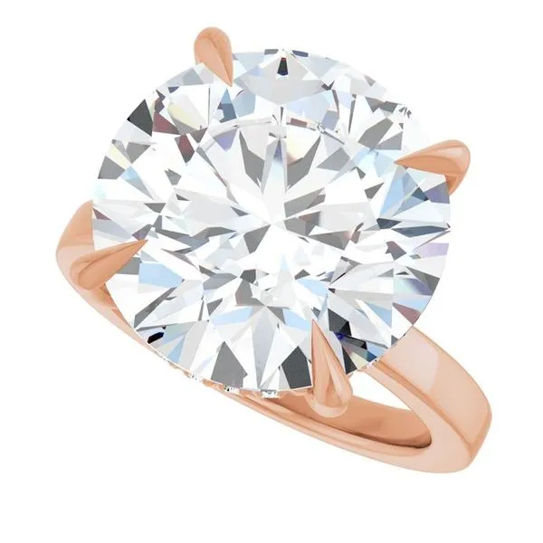 Claw-Prong Hidden Halo-Style Engagement Ring Image 5 Don's Jewelry & Design Washington, IA