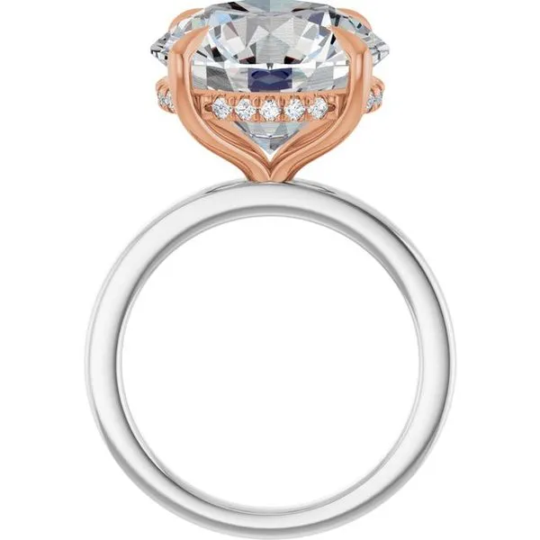 Claw-Prong Hidden Halo-Style Engagement Ring Image 2 Michael Szwed Jewelers Longmeadow, MA