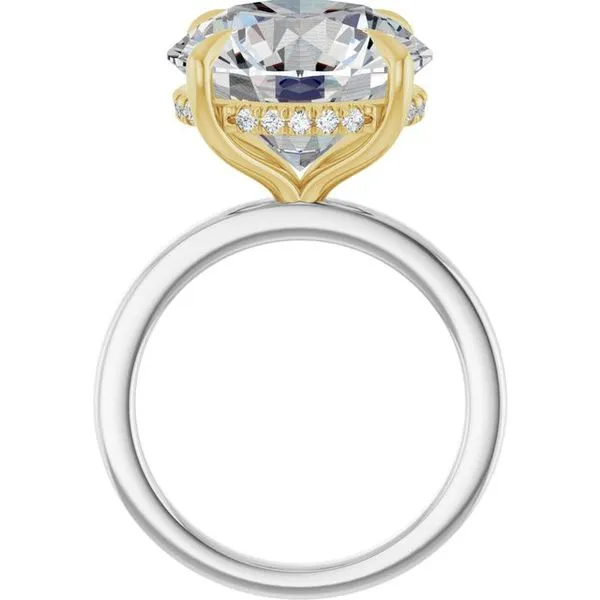 Claw-Prong Hidden Halo-Style Engagement Ring Image 2 Vulcan's Forge LLC KANSAS CITY, MO