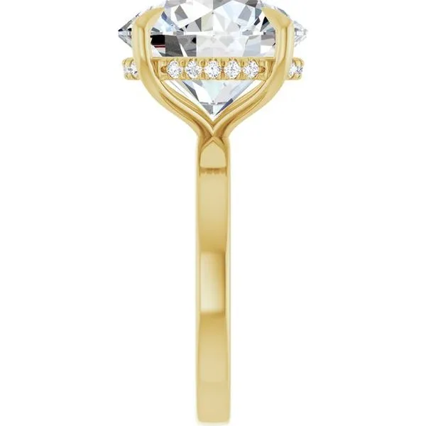 Claw-Prong Hidden Halo-Style Engagement Ring Image 4 Vulcan's Forge LLC KANSAS CITY, MO