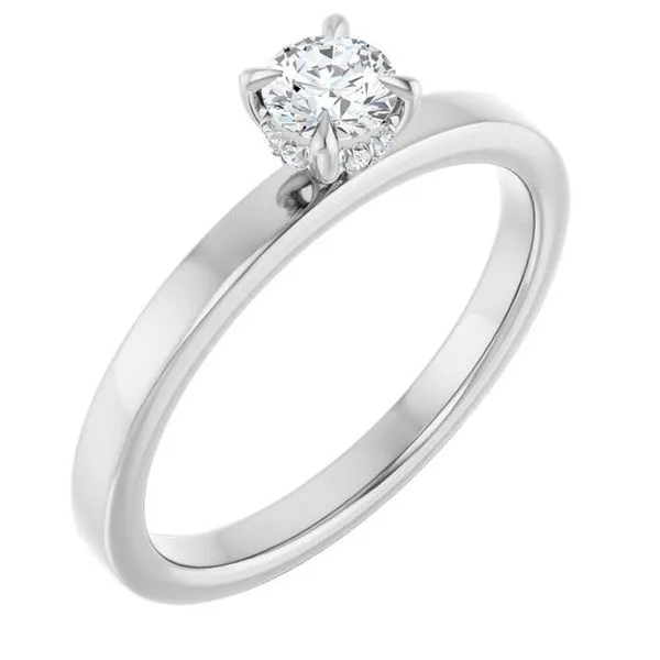 Claw-Prong Hidden Halo-Style Engagement Ring Clater Jewelers Louisville, KY