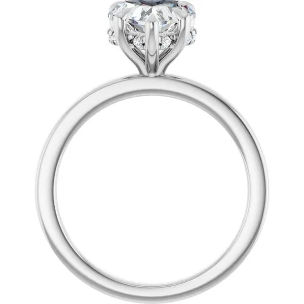 Claw-Prong Hidden Halo-Style Engagement Ring Image 2 The Jewelry Source El Segundo, CA