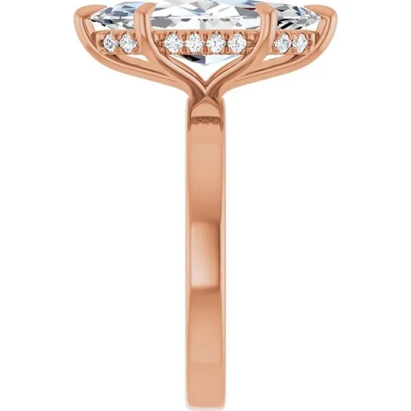 Claw-Prong Hidden Halo-Style Engagement Ring Image 4 Clater Jewelers Louisville, KY