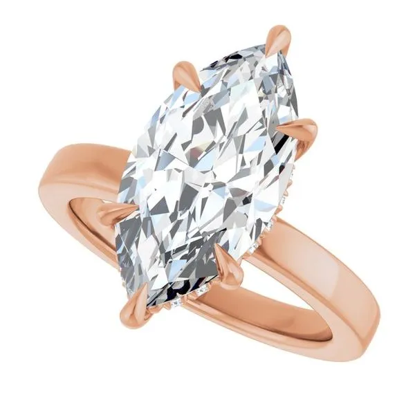 Claw-Prong Hidden Halo-Style Engagement Ring Image 5 Jimmy Smith Jewelers Decatur, AL