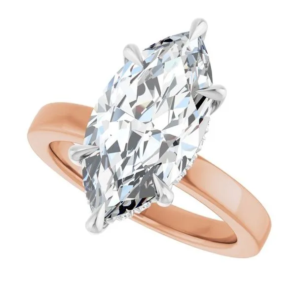 Claw-Prong Hidden Halo-Style Engagement Ring Image 5 Vulcan's Forge LLC KANSAS CITY, MO