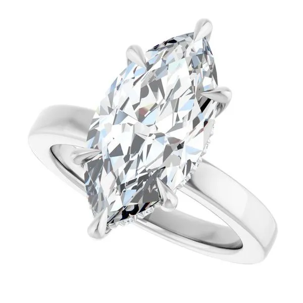 Claw-Prong Hidden Halo-Style Engagement Ring Image 5 Vulcan's Forge LLC KANSAS CITY, MO