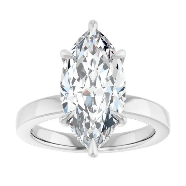 Claw-Prong Hidden Halo-Style Engagement Ring Image 3 Hudson Valley Goldsmith New Paltz, NY